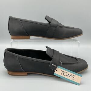 NEW TOMS Women’s Lynette Slip on Loafer Black Size 9.5
